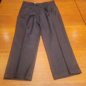Vintage Principe Made In Italy Wool Cashmere  Pleated Cuffed Baggy Pants Size 40
